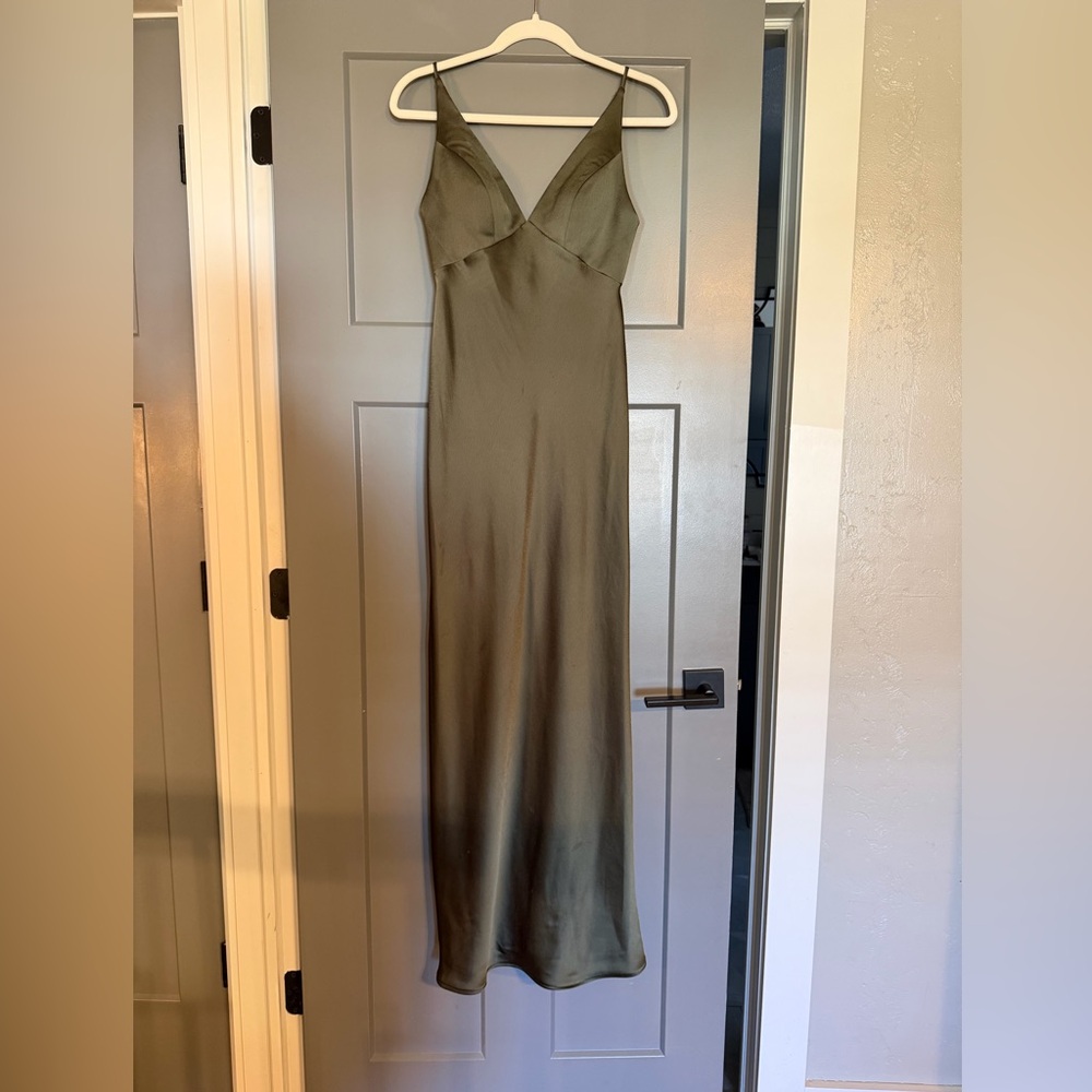 Jenny Yoo Eloise Bridesmaid Dress in Olive - Picture 7 of 12